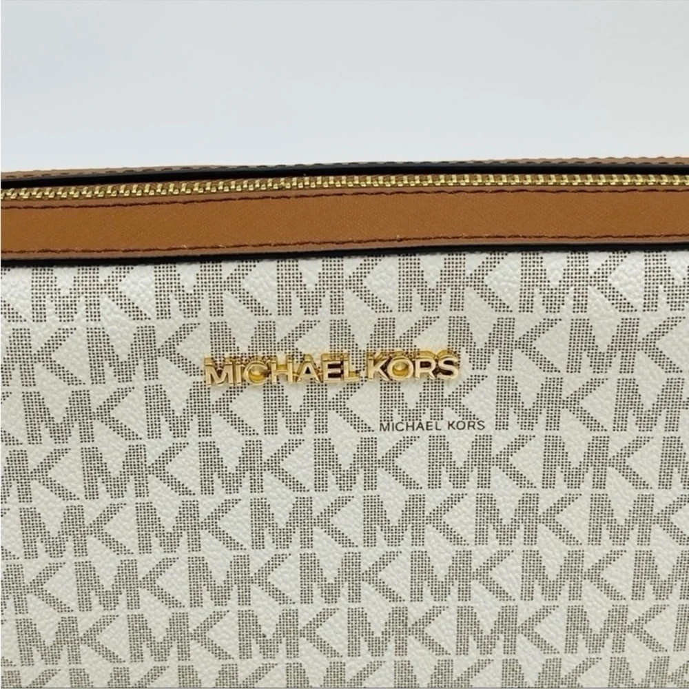 Michael Kors Large EW Crossbody Bag Vanilla/Brown